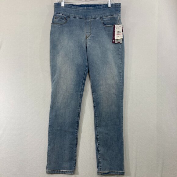 New Gloria Vanderbilt Jeans size 10 Blue High Rise Stretch Comfy Pull-on - Picture 1 of 10